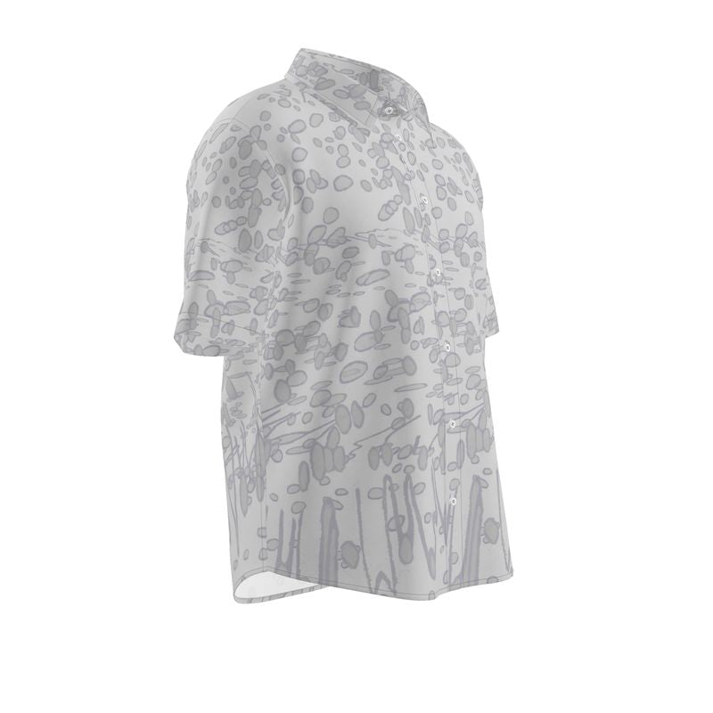 Men | Short Sleeve Shirt | Profile Explosion Design Grey | Outline Collection