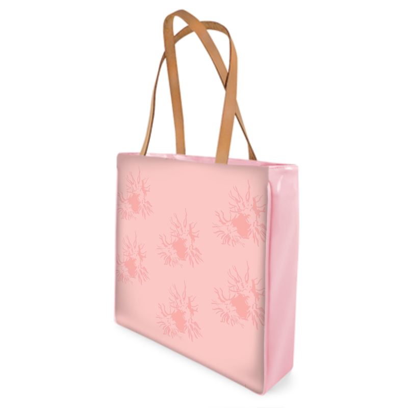 Fashion Accessories | Shopper Bag | Abstract Whiskers Design Sundown | Outline Collection