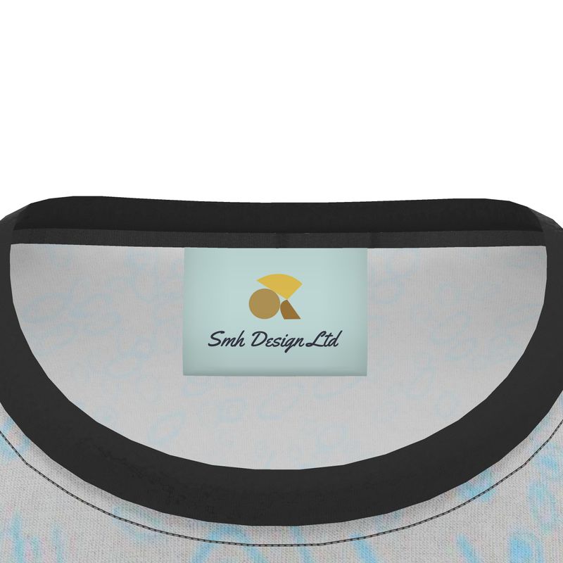 Men | T-Shirt | Profile Explosion Design Cornflower on Grey| Outline Collection