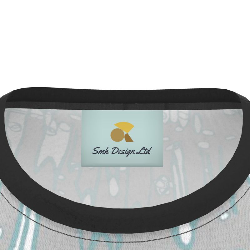 Men | T-Shirt | Profile Explosion Design Shadow Green & White on Grey | Outline Collection