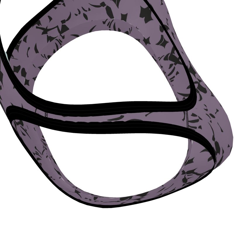 Autumn Arrival | Women | Sports Bra | Tumbling Slivers Design Black & Mamba | Fragmentation Collection