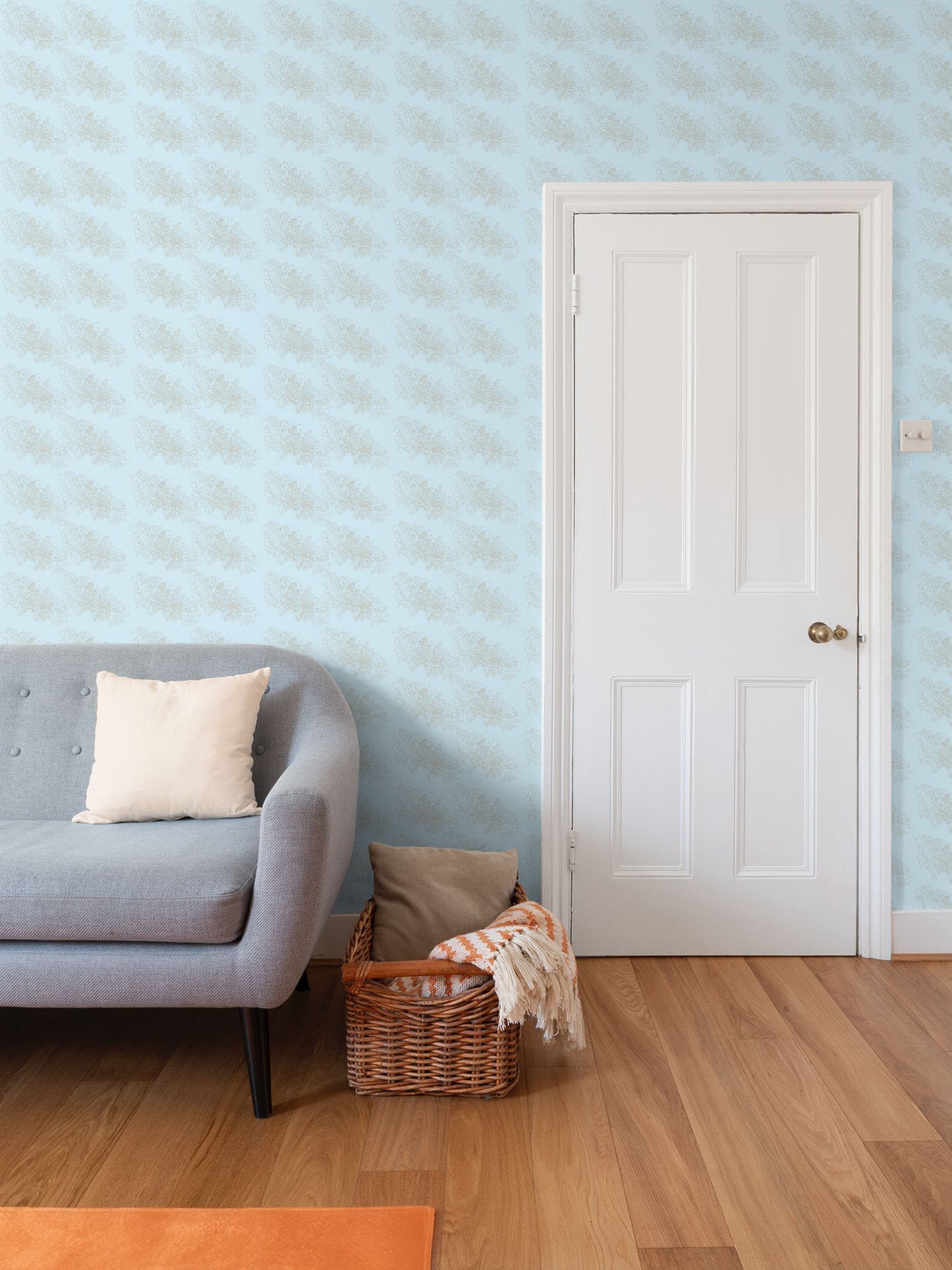 Interiors | Wallpaper | Evening Shadow Design Cornflower & Rodeo Dust | Outline Collection
