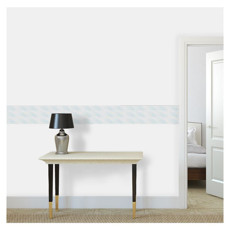 Interiors | Wallpaper Border | Evening Shadow Design Grey & Cornflower | Outline Collection