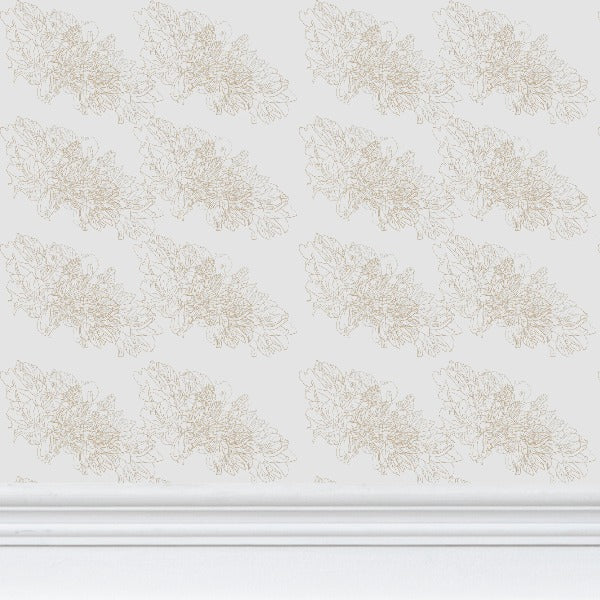 Interiors | Wallpaper | Evening Shadow Design Grey & Rodeo Dust | Outline Collection