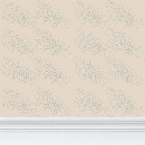 Interiors | Wallpaper | Evening Shadow Design Rodeo Dust & Cornflower | Outline Collection