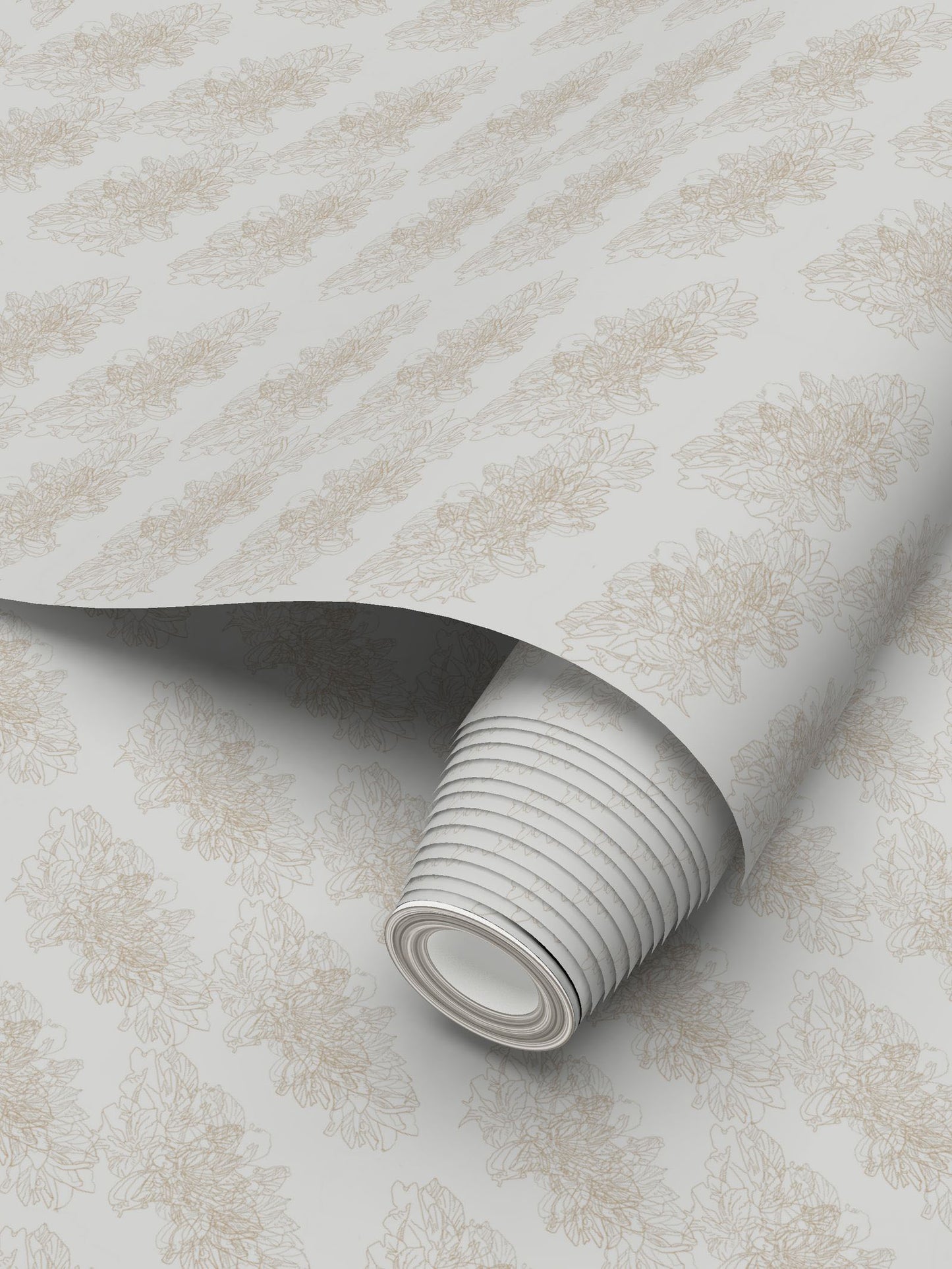 Interiors | Wallpaper | Evening Shadow Design Grey & Rodeo Dust | Outline Collection