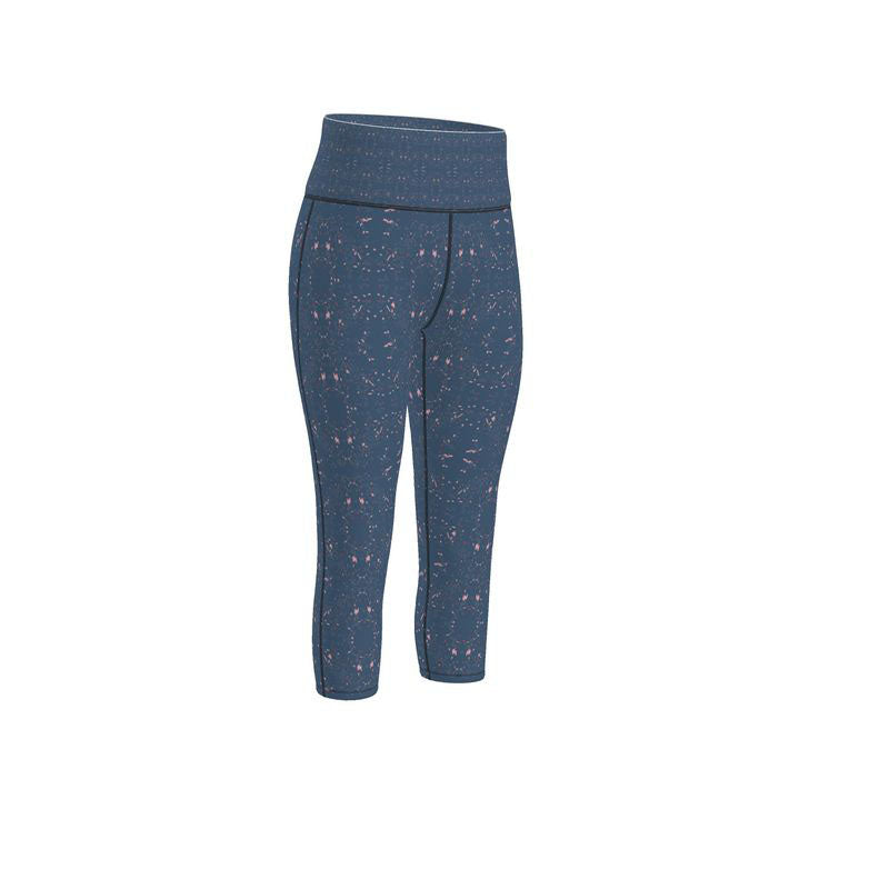 Autumn Autumn Arrival | Women | Sports Leggings | Scatter Path Design Chambray & Multi | Clutter Collection