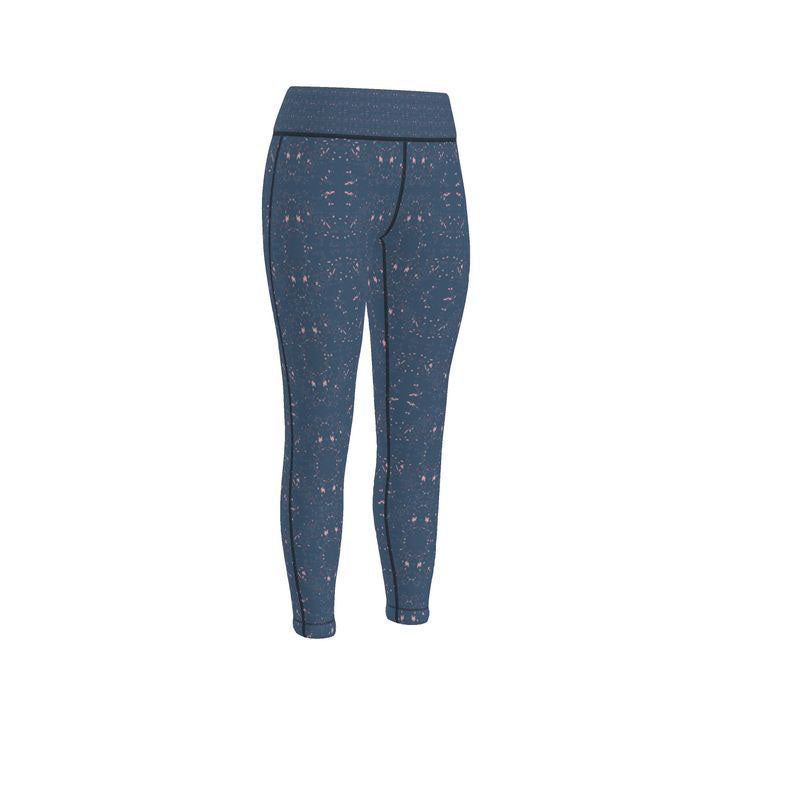 Autumn Autumn Arrival | Women | Sports Leggings | Scatter Path Design Chambray & Multi | Clutter Collection