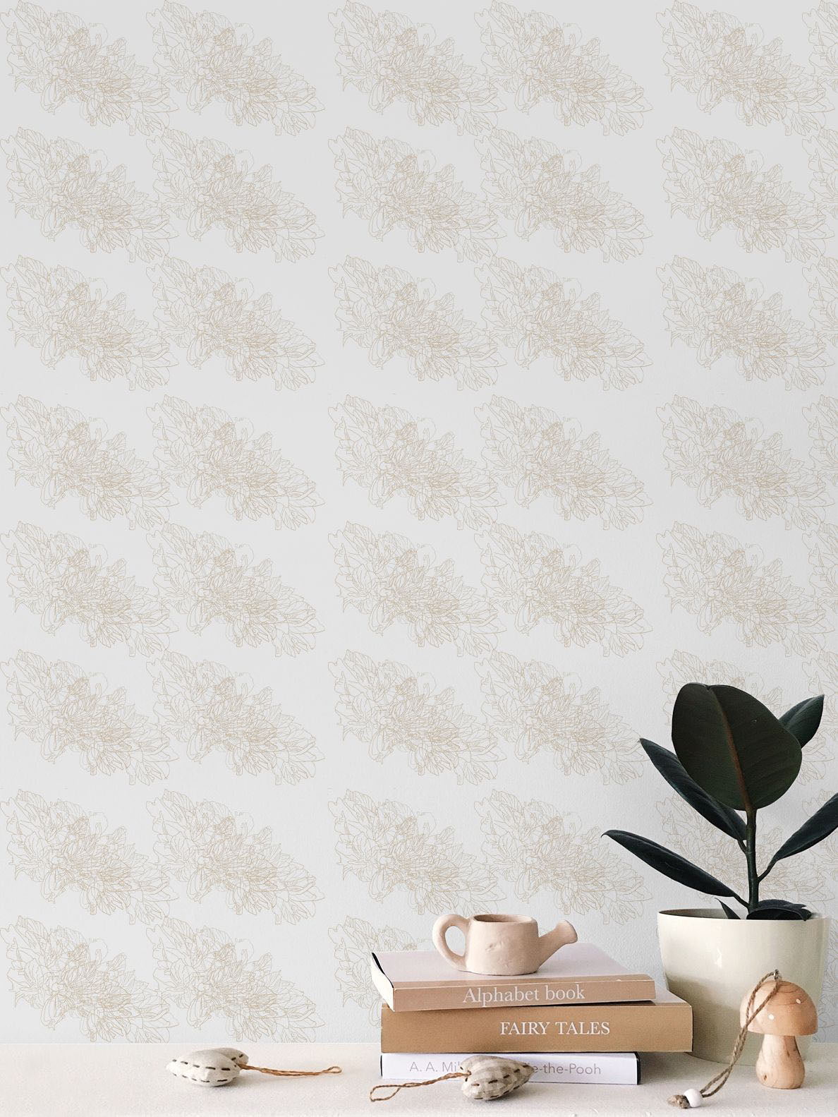 Interiors | Wallpaper | Evening Shadow Design Grey & Rodeo Dust | Outline Collection