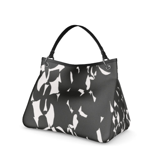 Gifts | Women | Talbot Designer Slouch Bag | Tumbling Slivers Design Link Water & Black | Fragmentation Collection