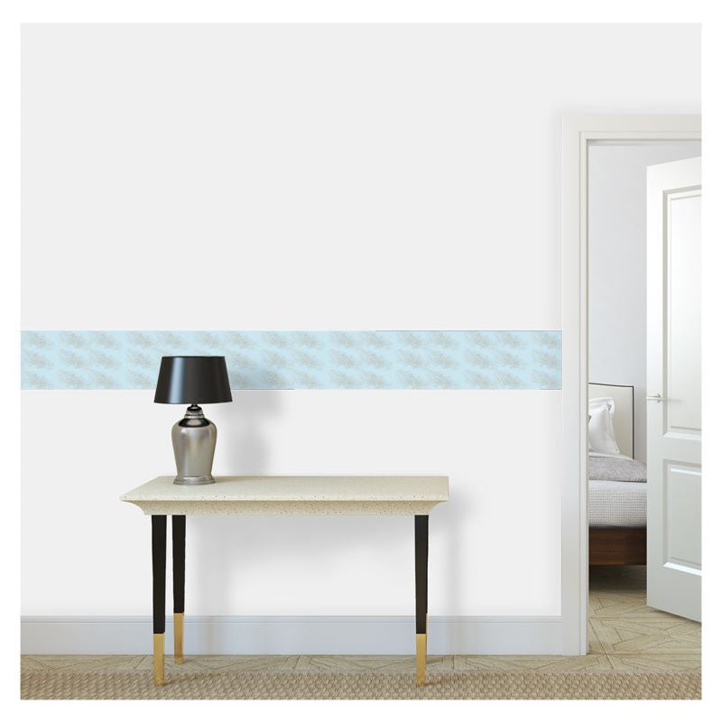 Interiors | Wallpaper Border | Evening Shadow Design Cornflower & Rodeo Dust | Outline Collection