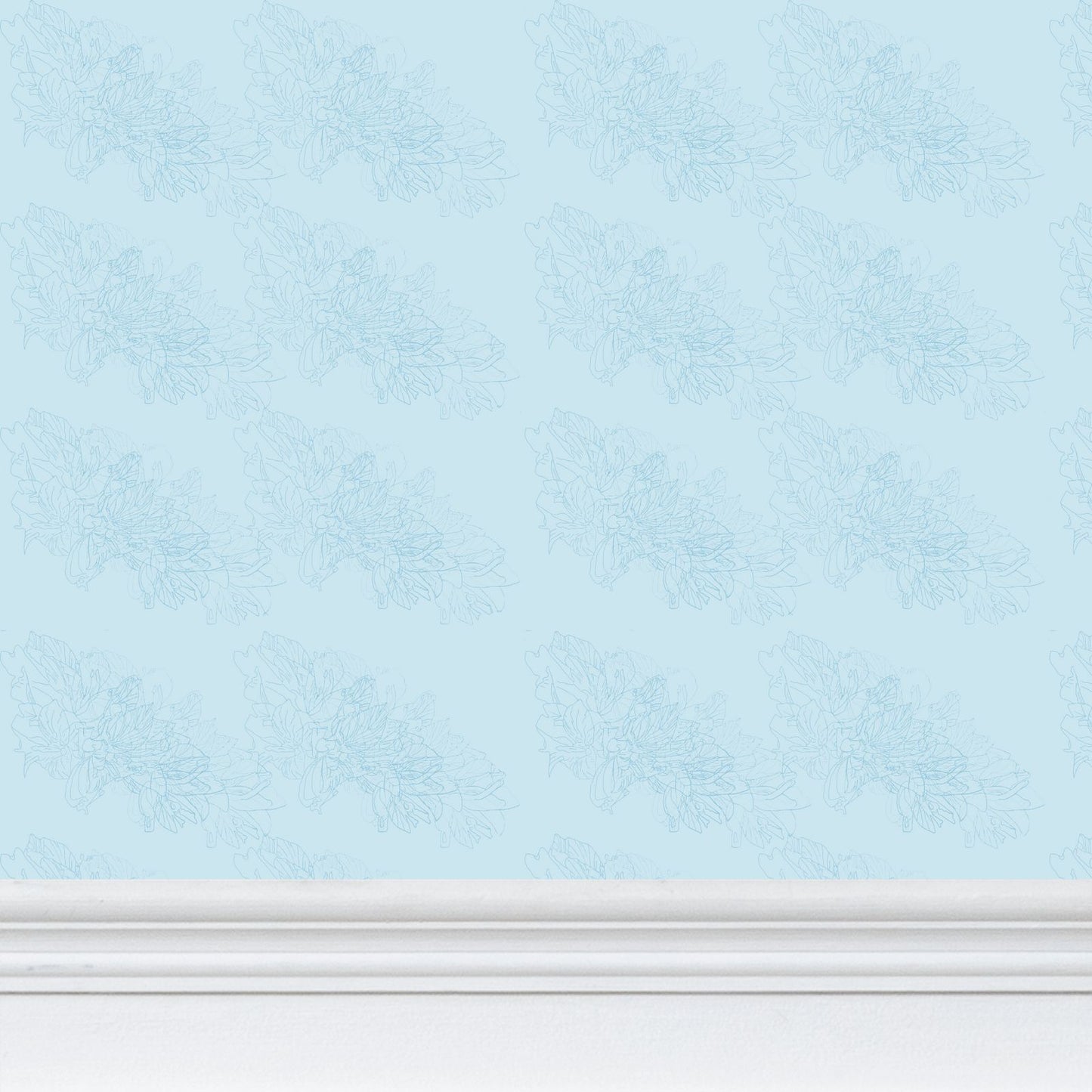 Interiors | Wallpaper | Evening Shadow Design Cornflower & Cornflower | Outline Collection