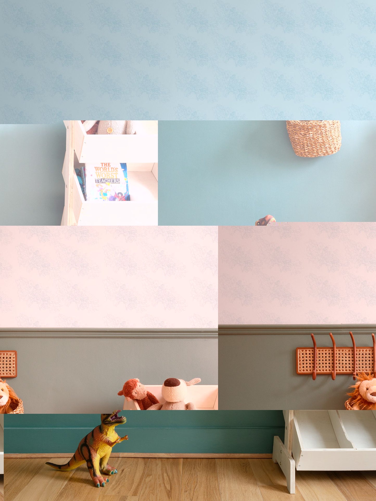Interiors | Wallpaper | Evening Shadow Design Cornflower & Cornflower | Outline Collection
