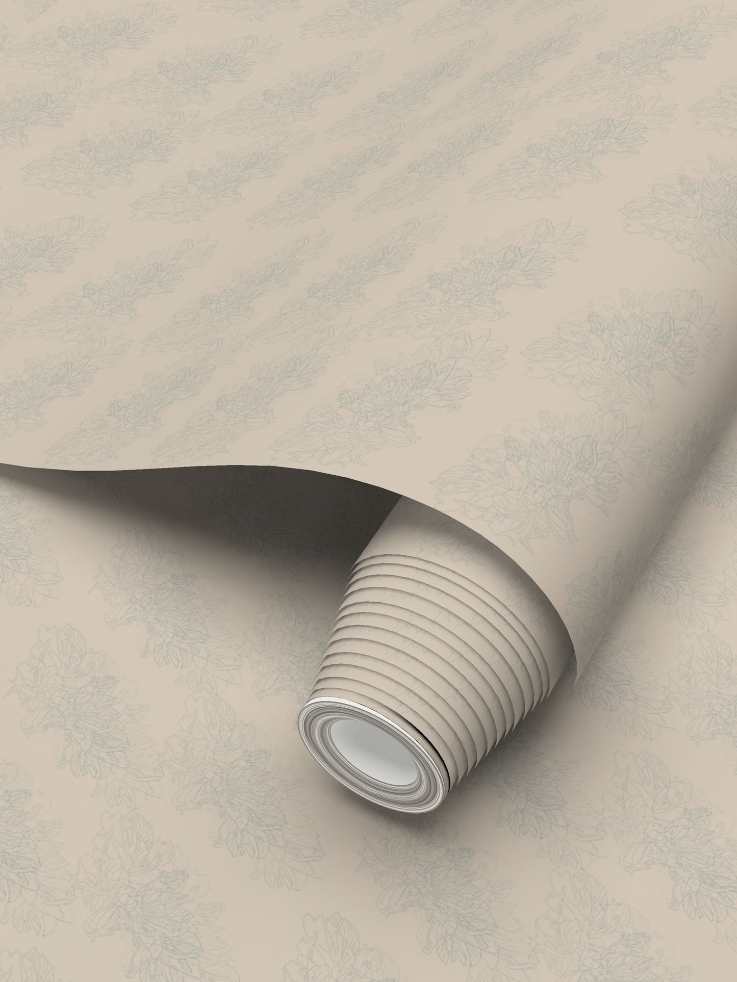 Interiors | Wallpaper | Evening Shadow Design Rodeo Dust & Cornflower | Outline Collection