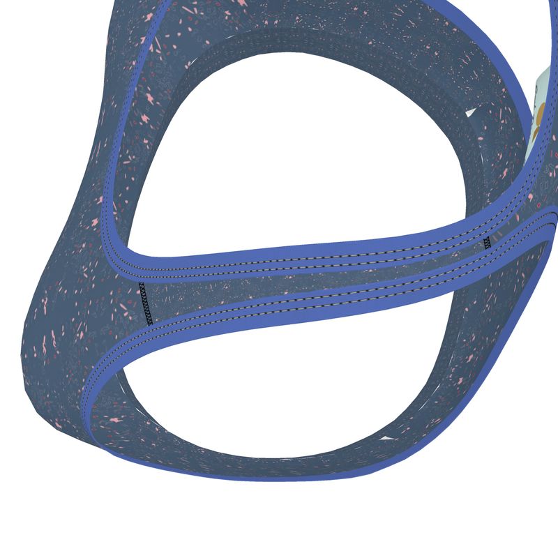 Autumn Arrival | Women | Sports Bra | Scatter Path Design Chambray & Multi | Clutter Collection