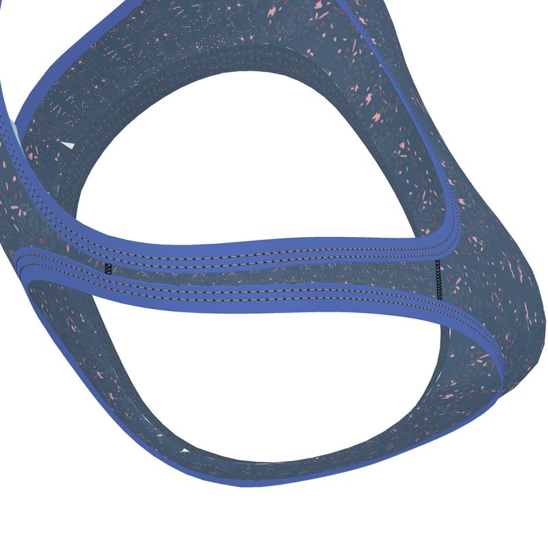 Autumn Arrival | Women | Sports Bra | Scatter Path Design Chambray & Multi | Clutter Collection