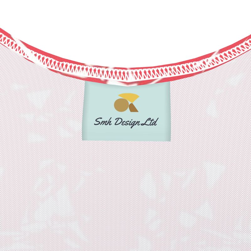 Activewear | Women | Swimsuit | Aspired Emergence Design White & Red Outline on Venetian Red | Breakthrough Collection