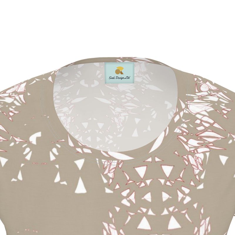 Women | T-Shirt | Surge of Emergence Design Bison Hide White & Red Outline | Breakthrough Collection
