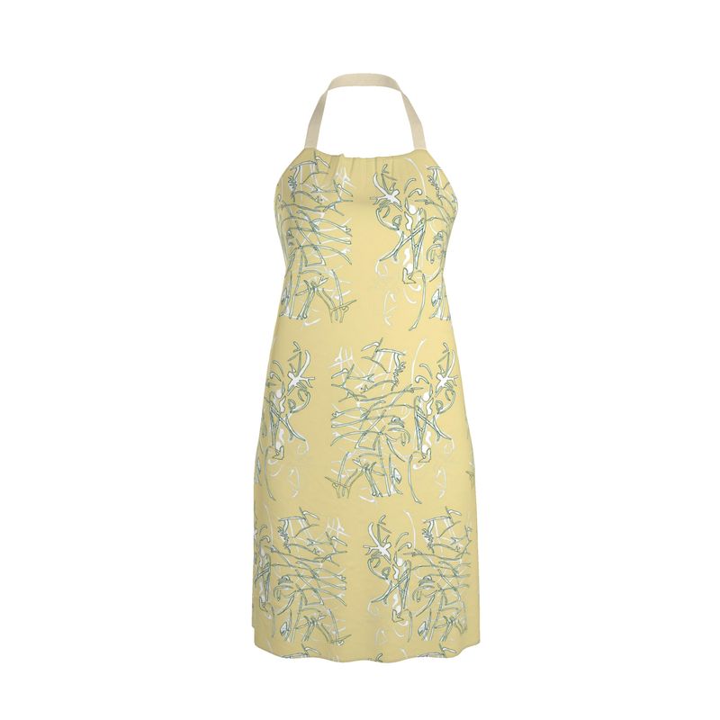 Homeware Accessories | Apron | Intensified Transilience Design Sandwisp Green & White Outline | Breakthrough Collection