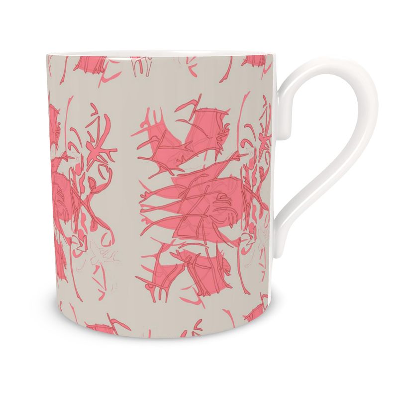 Homeware Accessories | Bone China Mug | Intensified Transilience Design Cloudy & Venetian Red | Breakthrough Collection