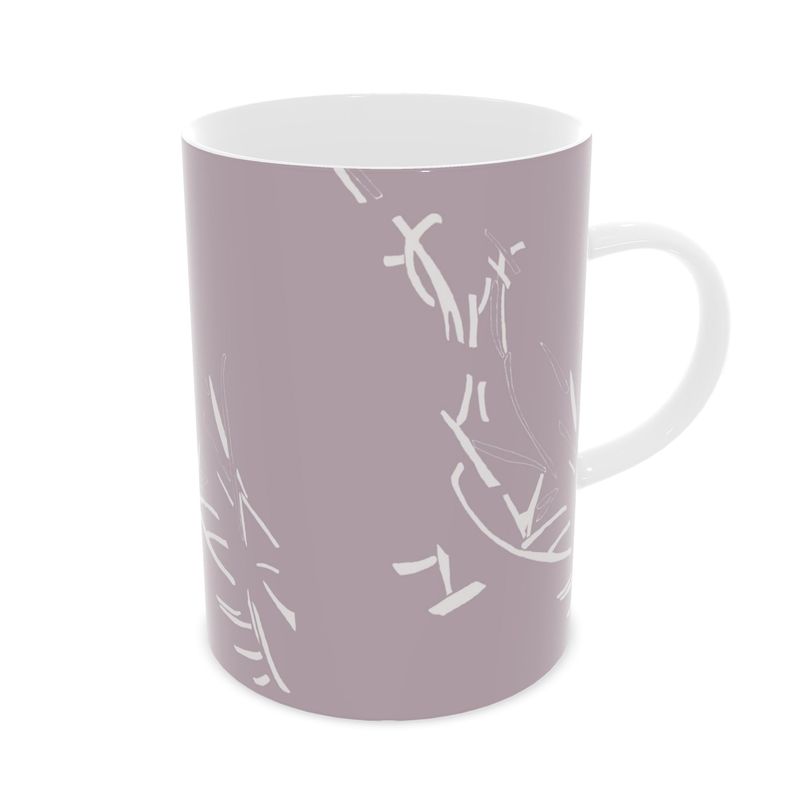 Autumn Arrival | Interiors | Fine Bone China Mug | Litter Trickle Design Chatelle & White 90% | Fragmentation Collection