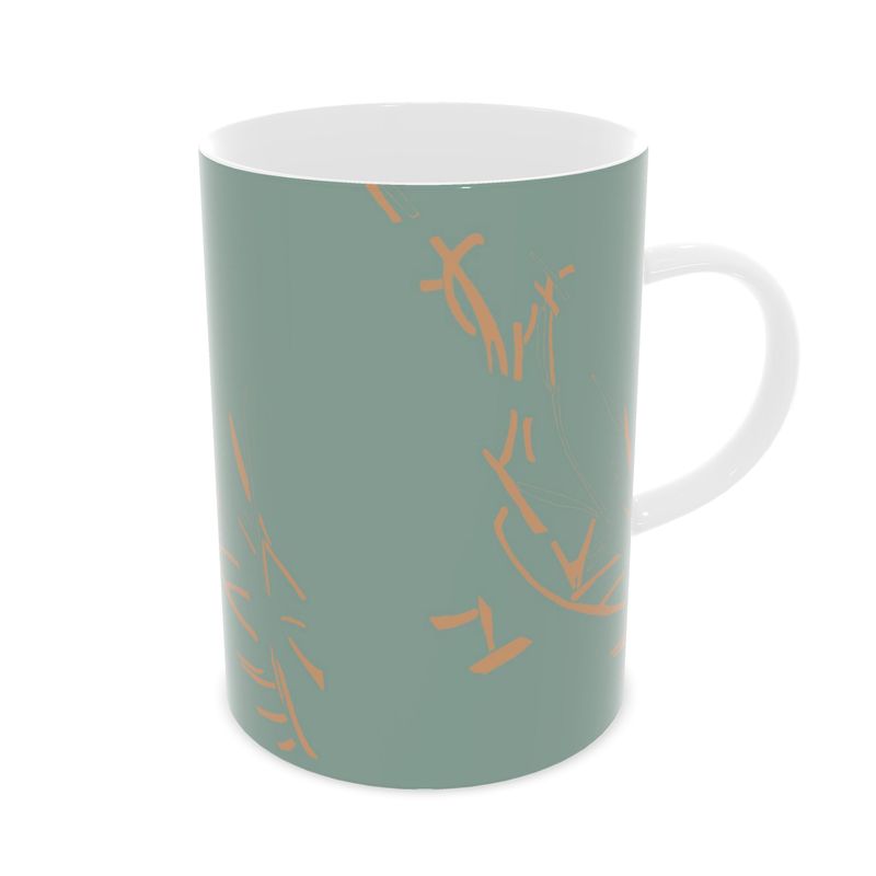 Autumn Arrival | Interiors | Fine Bone China Mug | Litter Trickle Design Cascade & Feldspar | Fragmentation Collection