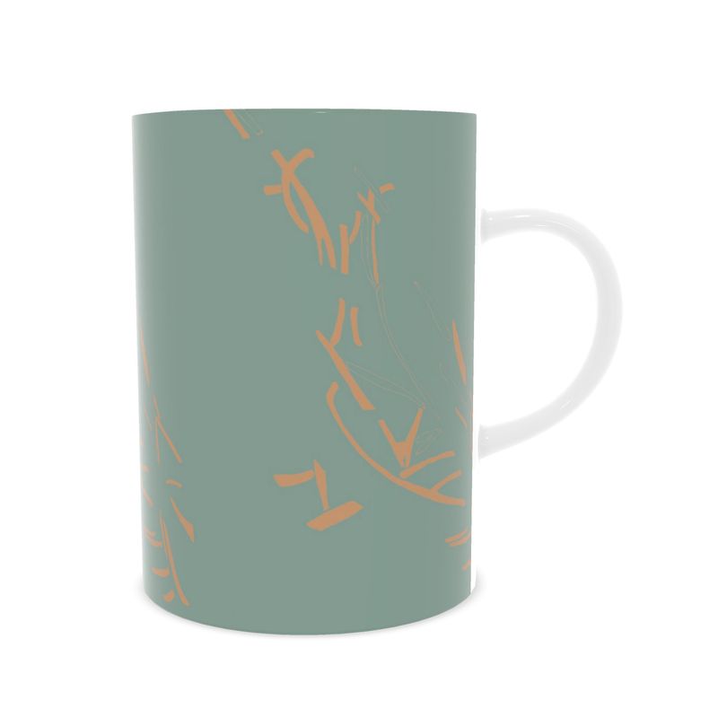 Autumn Arrival | Interiors | Fine Bone China Mug | Litter Trickle Design Cascade & Feldspar | Fragmentation Collection