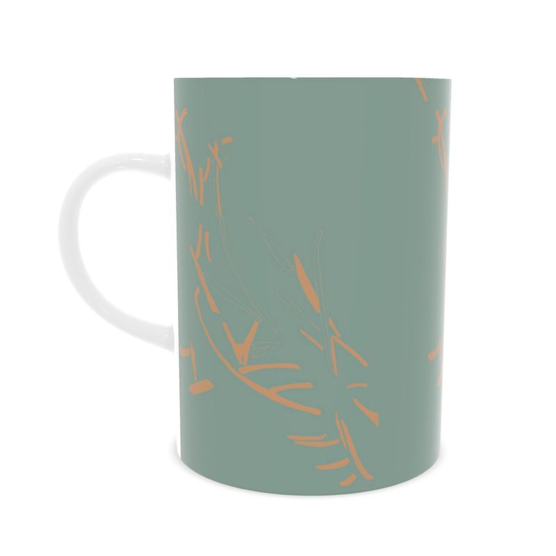 Autumn Arrival | Interiors | Fine Bone China Mug | Litter Trickle Design Cascade & Feldspar | Fragmentation Collection