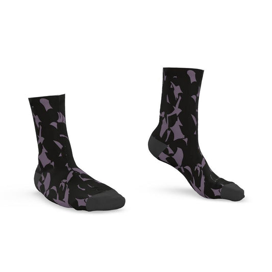 Approaching Christmas  | Gifts | Men | Socks | Tumbling Slivers Design Black & Mamba | Fragmentation Collection