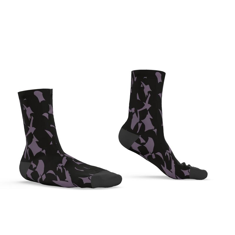 Approaching Christmas  | Gifts | Men | Socks | Tumbling Slivers Design Black & Mamba | Fragmentation Collection