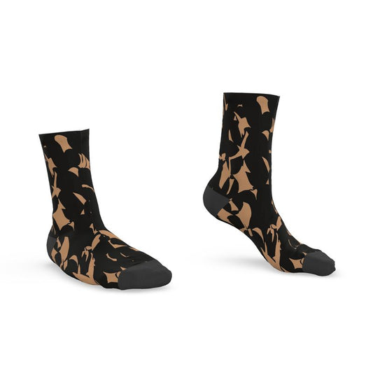 Approaching Christmas | Gifts | Men | Socks | Tumbling Slivers Design Black & Feldspar | Fragmentation Collection