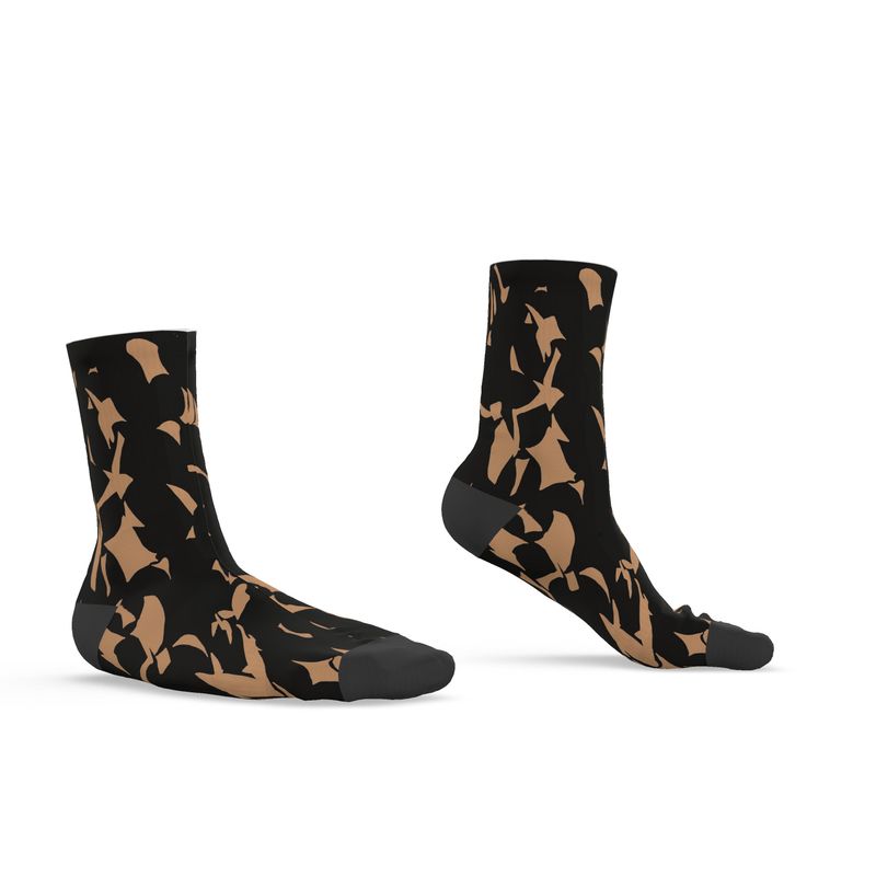 Approaching Christmas | Gifts | Men | Socks | Tumbling Slivers Design Black & Feldspar | Fragmentation Collection