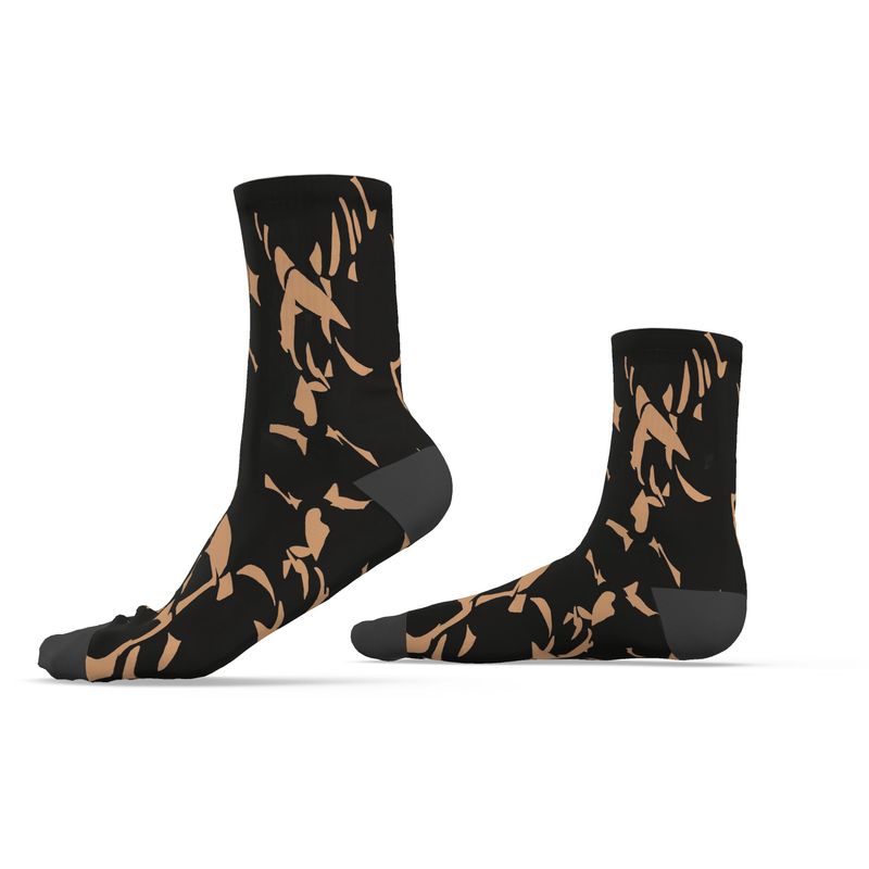 Approaching Christmas | Gifts | Men | Socks | Tumbling Slivers Design Black & Feldspar | Fragmentation Collection