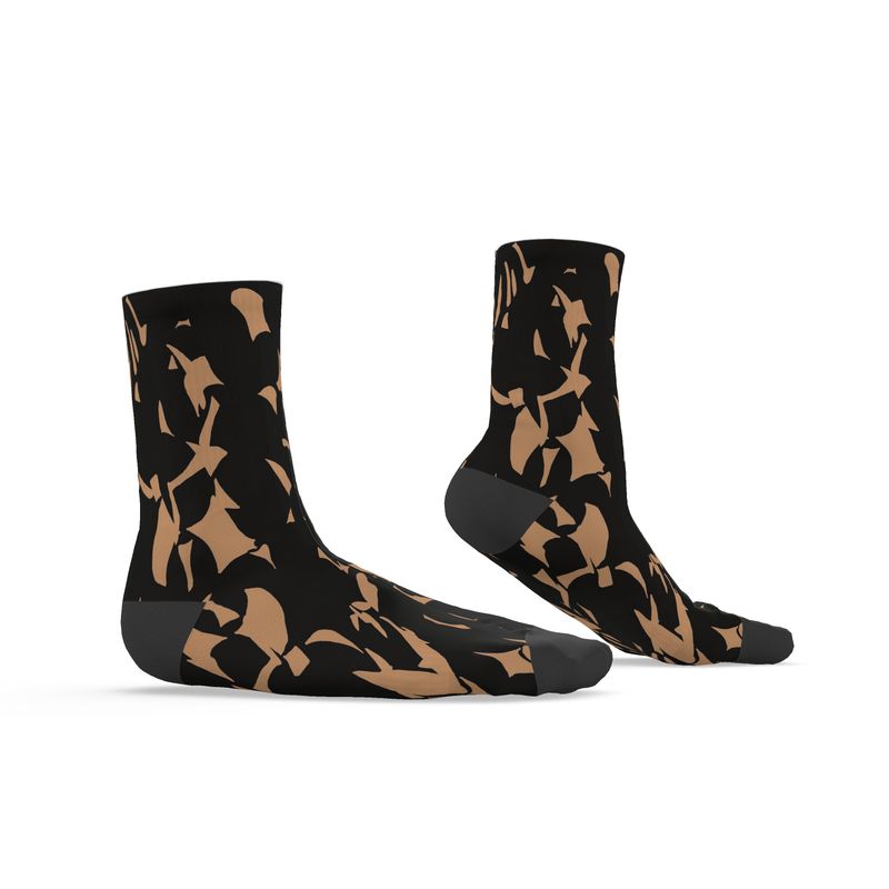 Approaching Christmas | Gifts | Men | Socks | Tumbling Slivers Design Black & Feldspar | Fragmentation Collection