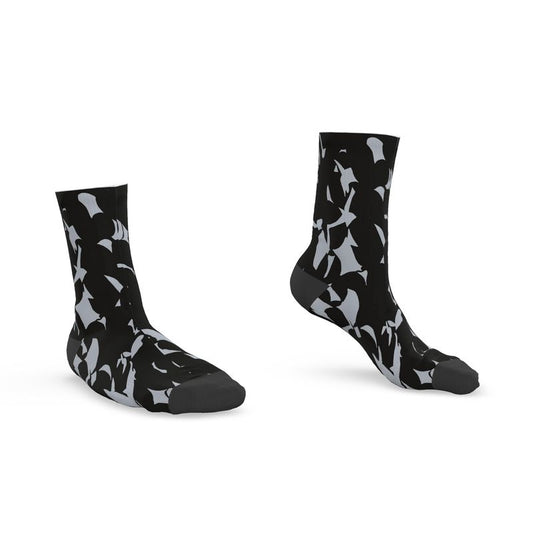 Approaching Christmas | Gifts | Men | Socks | Tumbling Slivers Design Link Water & Black | Fragmentation Collection