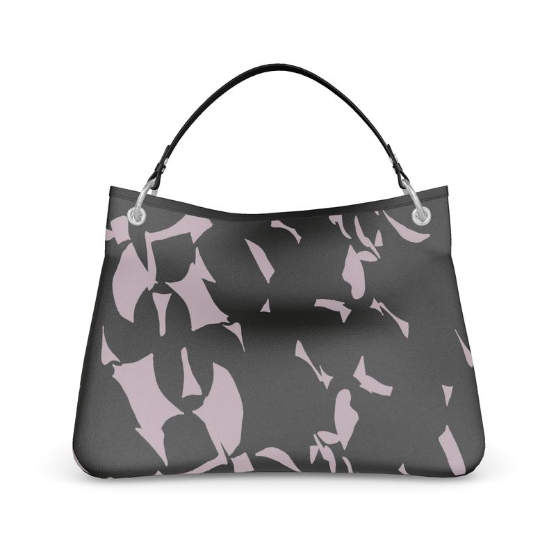 Approaching Christmas | Gifts | Women | Talbot Designer Slouch Bag | Tumbling Slivers Design Chatelle & Black | Fragmentation Collection