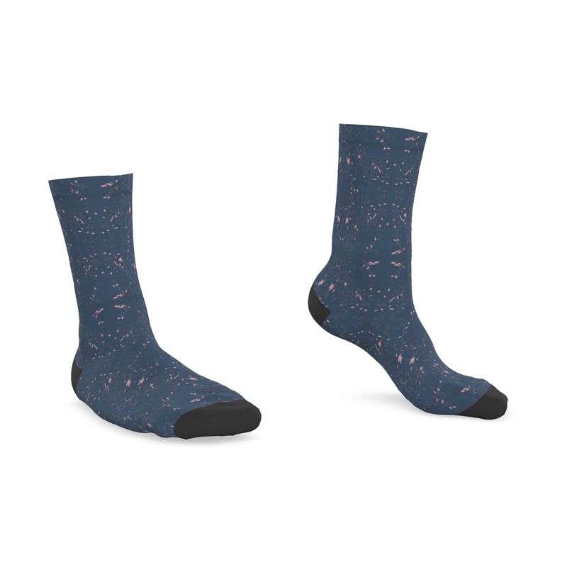 Approaching Christmas | Gifts | Men | Socks | Scatter Path Design Chambray & Multi | Clutter Collection
