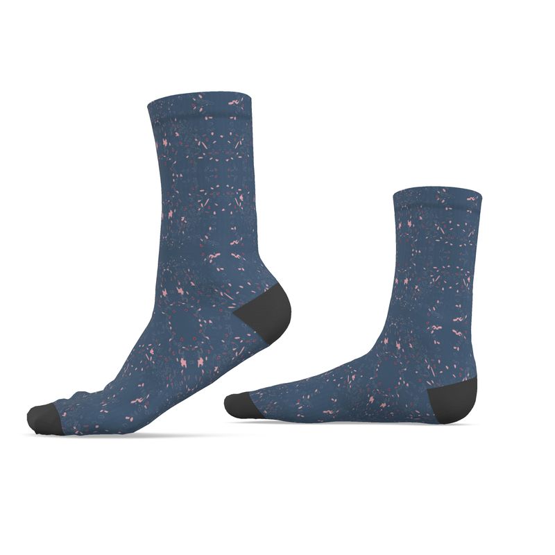 Approaching Christmas | Gifts | Men | Socks | Scatter Path Design Chambray & Multi | Clutter Collection