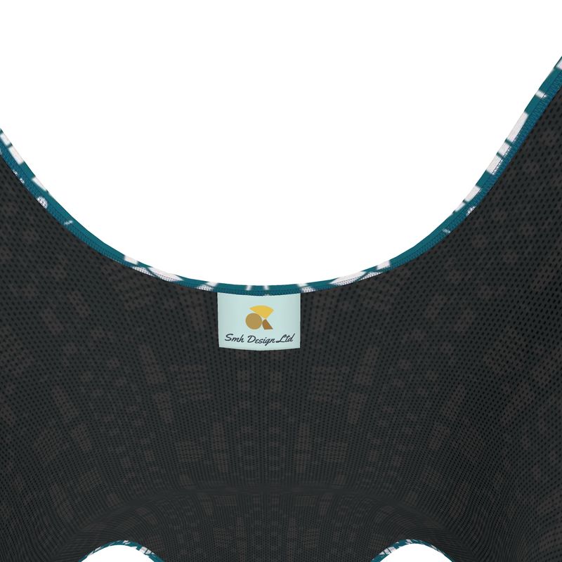 Activewear | Women | Swimsuit | City Views Design Dark Teal & White | Views in the City Collection