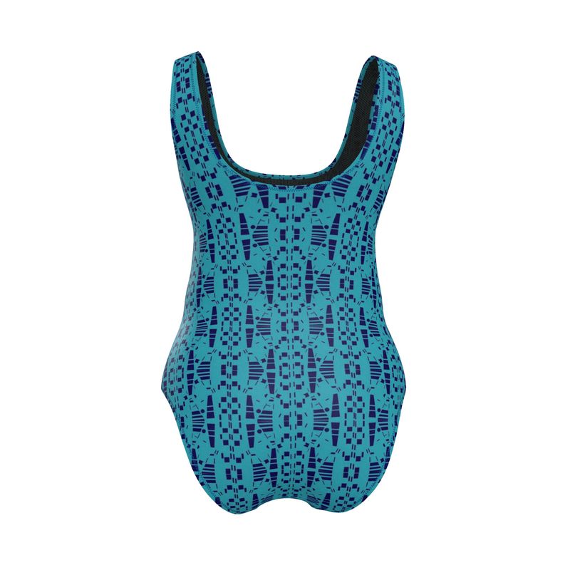 Activewear | Women | Swimsuit | City Views Design Light  Teal & Navy | Views in the City Collection