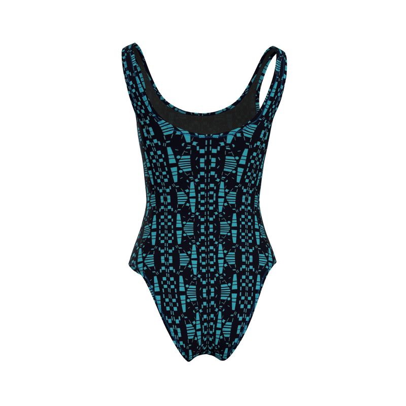 Activewear | Women | Swimsuit | City Views Design Black & Light Teal | Views in the City Collection