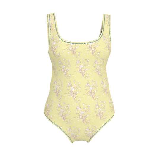 Activewear | Women | Swimsuit | Aspired Emergence Design White & Red Outline on Chamois | Breakthrough Collection