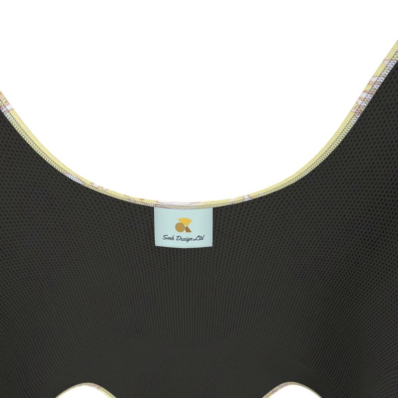 Activewear | Women | Swimsuit | Aspired Emergence Design White & Red Outline on Chamois | Breakthrough Collection