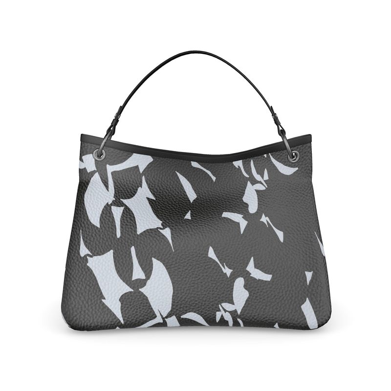 Approaching Christmas | Gifts | Women | Talbot Designer Slouch Bag | Tumbling Slivers Design Link Water & Black | Fragmentation Collection