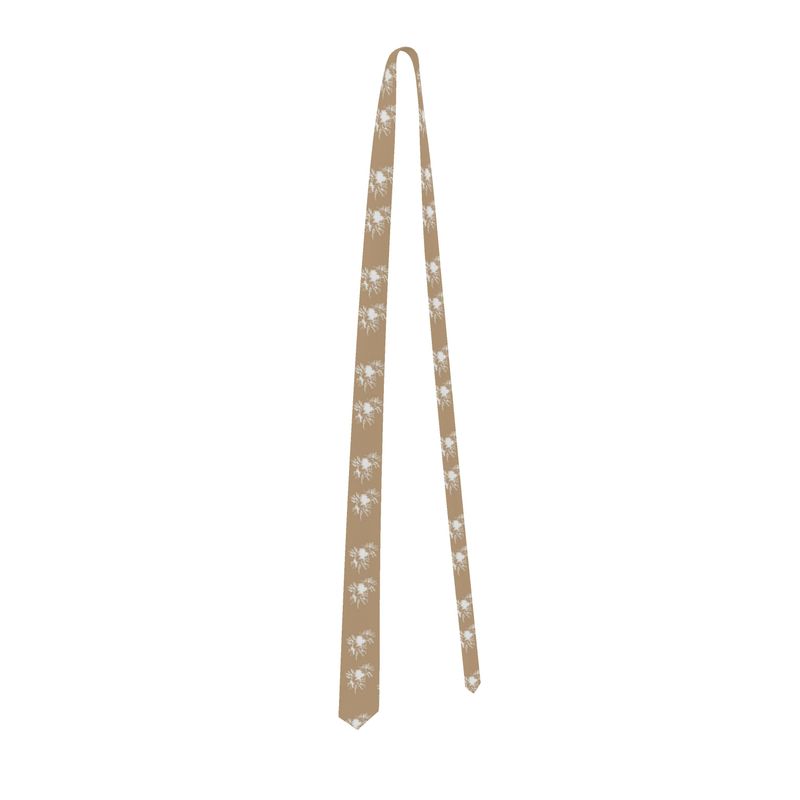 Men | Tie | Abstract Whiskers Design White on Rodeo Dust | Outline Collection