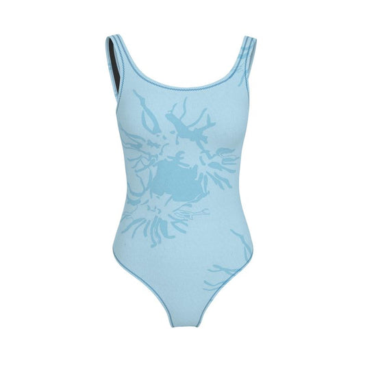 Activewear | Women | Swimsuit | Abstract Whiskers Design Cornflower | Outline Collection |