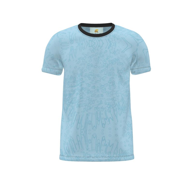 Men | T-Shirt | Profile Explosion Design Cornflower | Outline Collection | in Cornflower