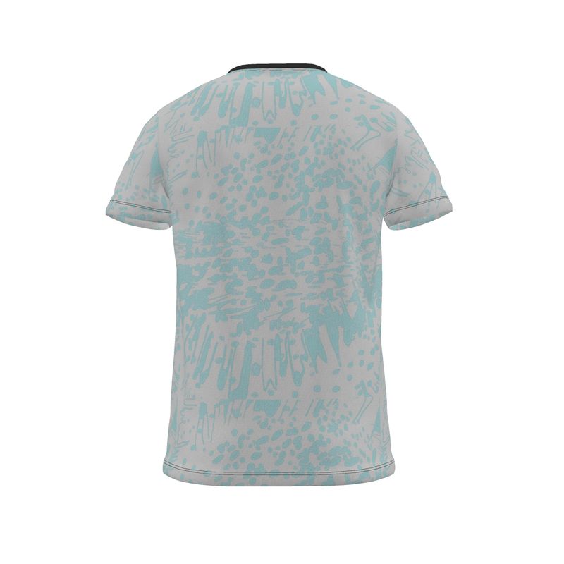 Men | T-Shirt | Profile Explosion Design Shadow Green on Grey | Outline Collection