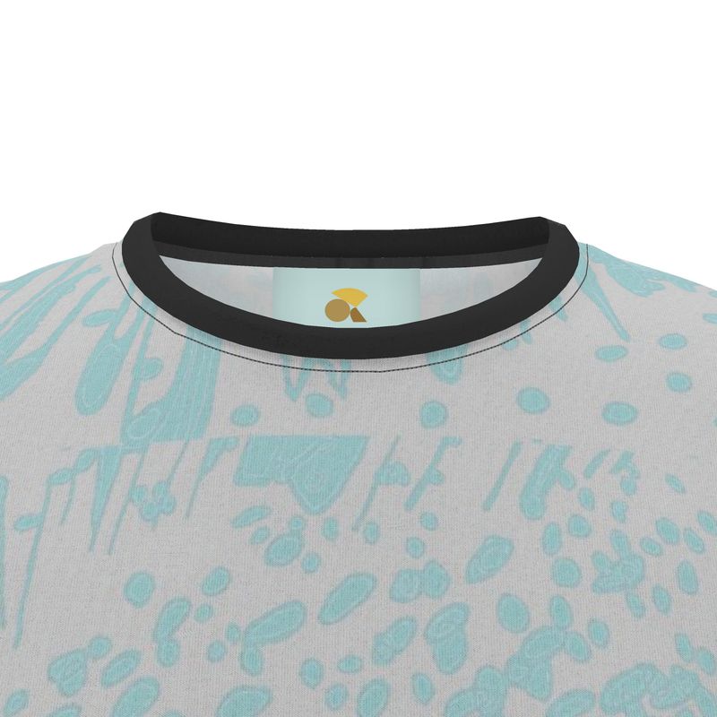 Men | T-Shirt | Profile Explosion Design Shadow Green on Grey | Outline Collection