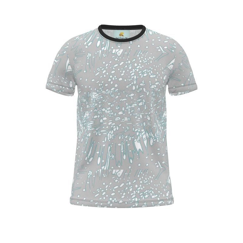 Men | T-Shirt | Profile Explosion Design Shadow Green & White on Grey | Outline Collection